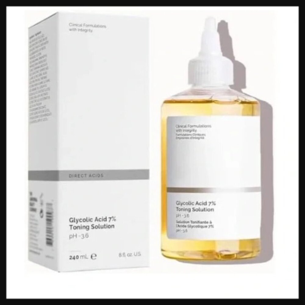 8 FL Oz Glycolic Acid 7% Exfoliating Toning Solution New in sealed Box
